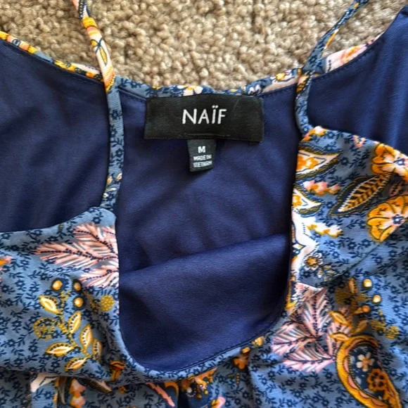 NAIF Orange Ruffled Tiered Maxi Sundress - Picture 4 of 4